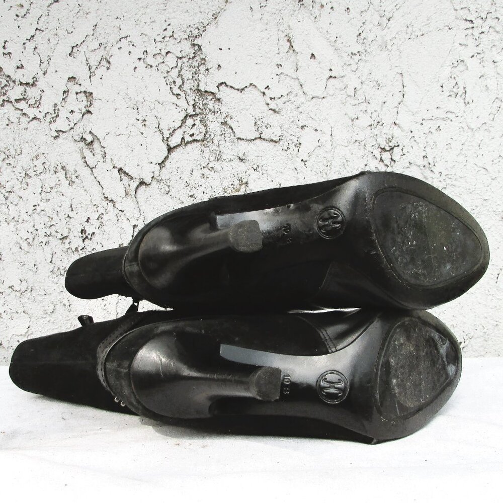 Cole Haan black leather  suede high ankle boots 10 - Picture 7 of 7